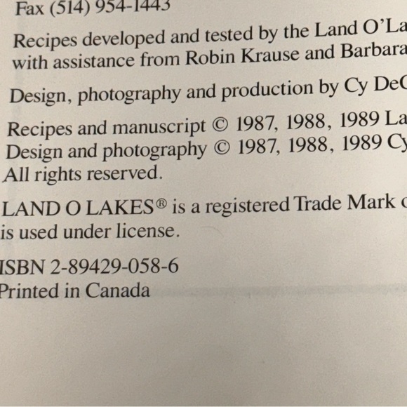 Vintage Cook Book - Land O Lakes - Treasury of Country Recipes - 1992 Hard Cover - Picture 5 of 7